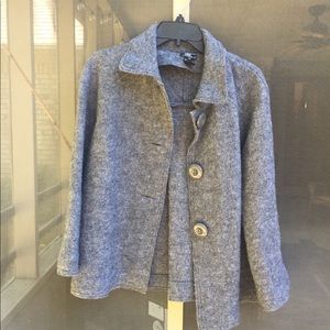 Gray Wool Peacoat
